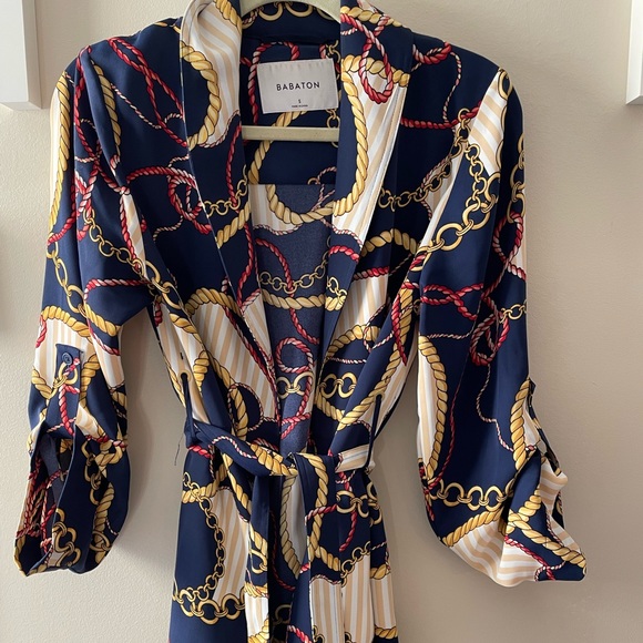 Aritzia Babaton Kahlo Robe Mid - Nautical - Picture 3 of 4